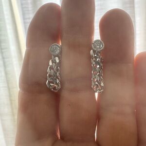 Melinda Maria Silver Julian Soft Chain Earrings